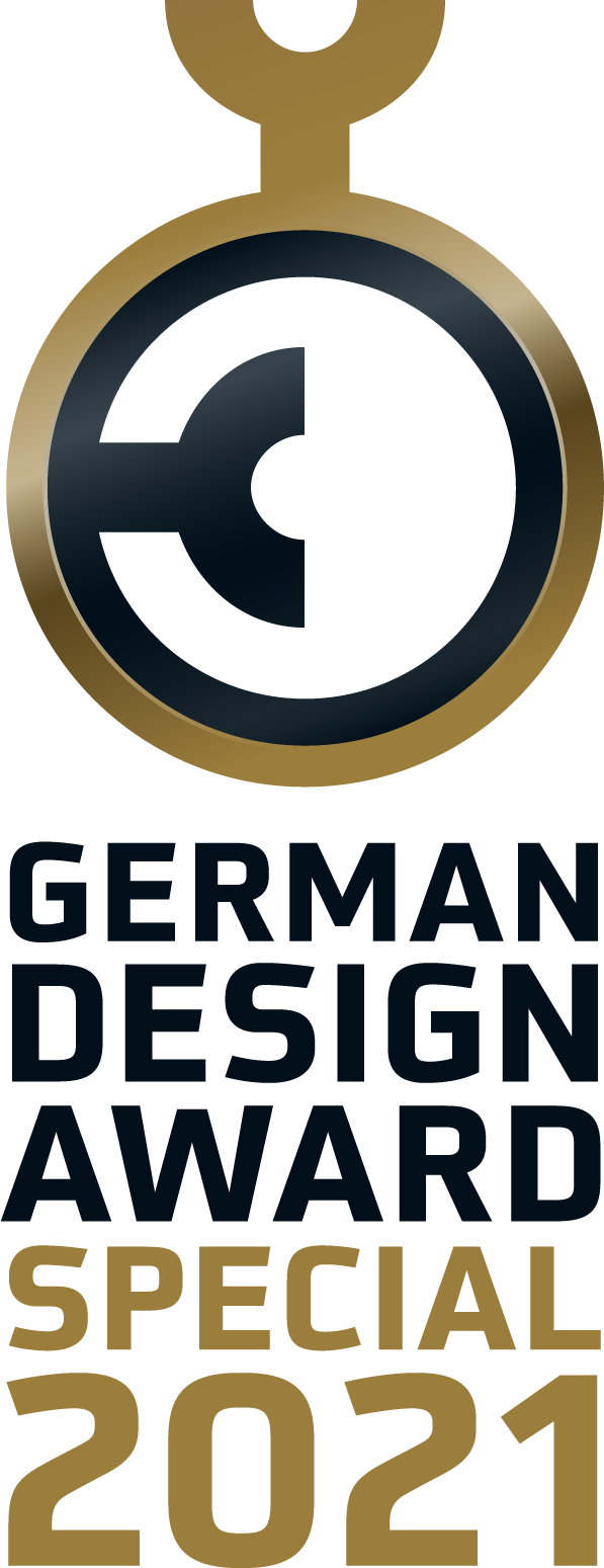 Le logo du German Design Award « Special » 2021 pour la collection STAY de blomus